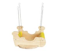 Hamaca de jaula - Cama de madera para mascotas, asiento colgante para animales, juguete de descanso, salón para mascotas pequeñas | Hurón Guinea Bunny Chinchilla, erizo, jerbo, hámster enano