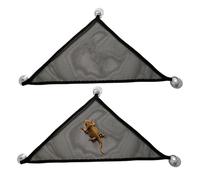 Hamaca de , lavable a máquina, cama de dormir acolchada , cierres de gancho de metal seguros de doble capa, enriquecimiento vertical que ahorra espacio para tanque de reptiles, jaula