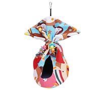 Hamaca de Lona en Miniatura para Loros, Nido Colgante para Loros pequeños, medianos y Grandes con Placa de acrílico, Accesorio Impermeable para Jaula con Cuerda a Prueba de (Pequeña)