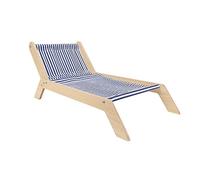 Hamaca de Madera para Gatos, Columpio con Rascador de Sisal y Cama de Lona para Gatos de Interior, Uso en Todas Las Estaciones, Diseño Antivibración (Silla de Playa)