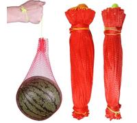 Hamaca de melón para enrejado, 100 unidades de 45 cm con bolsa de apoyo para sandía, con cordón, redes de melón resistentes, redes de sandía reutilizables, para enrejado, cultivo vertical de jardín