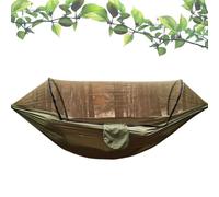 Hamaca de mochilero - 260 x 140 cm, refugio de camping, 210T nailon giratorio doble hamaca con red encriptada y capacidad de carga de 250 kg | Hamaca al aire libre para camping, picnic, playa, patio