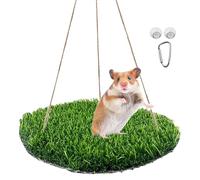 Hamaca de pájaro, Hamaca de pájaro, Juguete para Buscar Comida | Hamaca Verde Grande periquitos Juguete con Cuerda Colgante y Gancho, Alfombra de Hierba de Loro para pequeños hasta