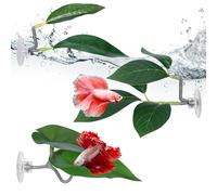 Hamaca de peces Betta, 3 piezas de almohadilla de hojas de pez Betta para decoración de plantas de acuario que simulan el hábitat natural para peceras, accesorios para peceras, dormir, descansar