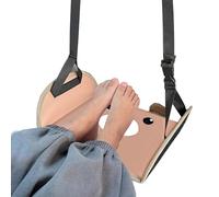 Hamaca de pie de avión - reposapiés ajustables portátiles para viajes en avión, hamaca de espuma de memoria cómoda | y ligera con base reforzada, ideal para largos