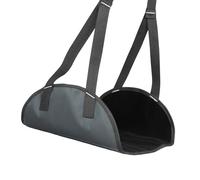 Hamaca de pie de viaje para viajes largos, aviones, tren, oficina, ligera, práctica, tela de malla, plegable, reposapiés compacto