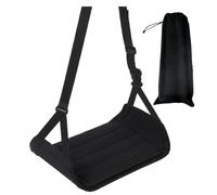 Hamaca de pies para viajes en avión, hamaca grande ajustable con base de soporte extraíble, cómoda percha para pies, accesorios de viaje portátiles para hombres y mujeres