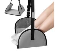Hamaca de pies para vuelo largo, longitud ajustable, reposapiés oscilante, dispositivo cómodo para avión, tren, oficinas, almuerzo, hogar, debajo del escritorio, coche