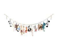 Hamaca de red de almacenamiento de animales de peluche, hamaca de peluche con ganchos, hamacas de juguete, macramé, bohemio, ositos de peluche, almacenamiento para dormitorio o guardería
