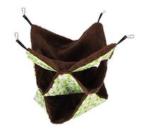 Hamaca de Triple Capa para Mascotas Pequeñas, Cama para Dormir Suave y Cálida para Hámster, Jaula para Hámster, Nido Colgante Suave (Green)