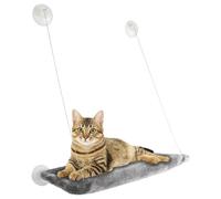 Hamaca De Ventana Flamingo Chill Gris Para Gatos, 55x32x3cm, Funda Desmontable