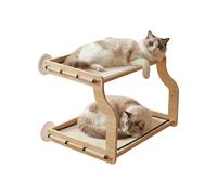 Hamaca de ventana para gatos, percha de madera de doble capa, asiento de ventana para mascotas para gatos en el interior, para todas las razas, , alféizar de ventana, mesita de noche, cajón