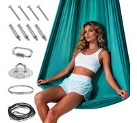 Hamaca de Yoga de Nailon, Hamaca y Columpio Aéreo de Yoga, Tela de Nailon, Incluye Hardware de Instalación Completo, Carga de 200kg, Vuelo Antigravedad para Todos Los