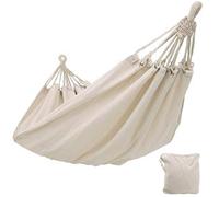 Hamaca doble, columpio al aire libre con prevención de vuelco, cama de camping portátil, silla colgante duradera para senderismo, hamaca de viaje ligera, ideal para relajación en el patio trasero