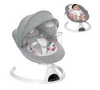 Hamaca eléctrica para beber, columpio eléctrico de bebé de nacimiento a 0-12 meses, peso portador 12.5 kg, con mando a distancia, 5 amplitudes de vibración, música Bluetooth (verde)