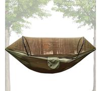 Hamaca familiar de camping - Cama refugio de 102,36 pulgadas | Hamaca de nylon 210T, hamacas portátiles de configuración automática con red antimosquitos para senderismo al aire libre, picnic, jardín