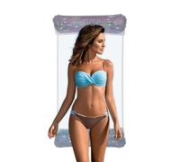 Hamaca Flotante Para Piscina - Plegable Con Purpurina | Flotadores Inflables De Piscina - Para Mujeres Y Hombres Nadadores Vacacionistas Playa Patio Trasero Casa Del Lago Gimnasio Hotel Resort Vacacio