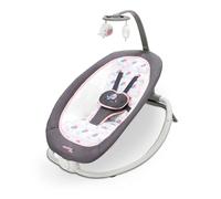 Asalvo FOLD Hamaca, Hamaca bebé, Respaldo 4 posiciones, Música y vibración relajante, Posición fija y balancín, Arnés 5 puntos, Plegable, Carga máxima 9 kg, Pajaros Rosa