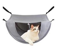 Hamaca grande para gatos, cama transpirable para gatitos con bola divertida, suministros cómodos para mascotas para gatos de interior, hurón, hámster u otros animales pequeños