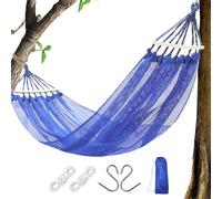 Hamaca Ice Silk - de Malla Transpirable de 200x130 cm, Barra separadora Doble, Madera Maciza, Cama portátil de enfriamiento Suave, suspensión Estable antivuelco | Cama abatible Relajante y li