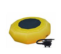 Hamaca inflable para cama elástica con inflador eléctrico, escalera de cuerda, cuerdas de amarre y ancla para piscinas y lagos