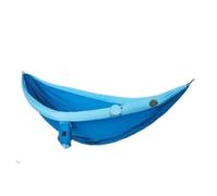 Hamaca inflable para exteriores, antivuelco y antimosquitos, malla de algodón transpirable, ideal para patio y ocio (azul A)