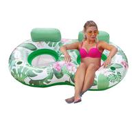 Hamaca inflable para piscina, colchón hinchable de aire de agua Lounger, multiusos, para fiestas en el patio trasero, natación, parque de atracciones, playa