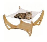 Hamaca Minina - Camarote Elevado Madera | Extraíble Lavable, Estructura Maciza Antiarañazos | Lecho Colgante Ventilado, A Prueba Humedad - Todas Estaciones, Interior O Jardín