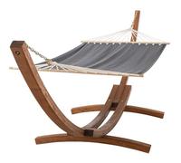 Hamaca miramar tela gris 400x120x107 cm