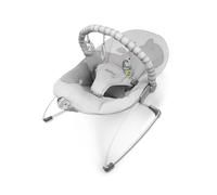 Hamaca MUMMY Musical - Balancín Reclinable desde Nacimiento, con Vibración Suave, Arco de Juegos, Arnés 3 Puntos, Plegado Compacto, Fácil de Limpiar, hasta 9 kg - Hippo Gris Asalvo