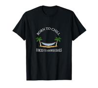 Hamaca navideña de Born To Chill Forced To Responder Emails Camiseta