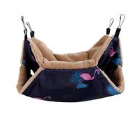 Hamaca para animales pequeños, cama de hurón con diseño de doble capa, hamaca cálida, hamaca pequeña para mascotas con cuatro ganchos de zinc para subir y salir de la hamaca, enriquece a tus mascotas