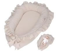 Hamaca para bebé de algodón suave con volantes y diseño de estrella transpirable y orgánica ideal para el hogar el coche o viajes.