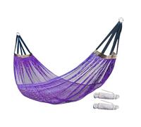 Hamaca para camping - Netting Tree Hammock for Outside | 1 x Portable Tree Swing | Camping Gear Accessories with Strong Load Capacity for Outdoor Backyard Garden Balcony Hiking Meditation Travel