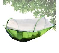 Hamaca para camping, portátil con red de ñat, 55,12 pulgadas, configuración automática, cama portátil para columpio de viaje ligero