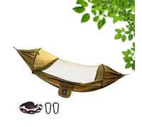 Hamaca para exteriores, hamaca con red para mosca, hamaca de mochilero con correas de árbol, tienda de campaña para exteriores, patio, viajes, interior, senderismo, patio trasero