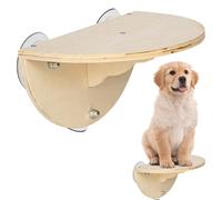 Hamaca para gatos - Asiento para ventana de 11,61 pulgadas, suspendido plegable, perchas de madera para gatos para alféizar de ventana | Asiento resistente para puerta con 3 ventosas, alféizar de