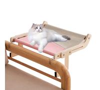 Hamaca para gatos, cama colgante ajustable para gatitos, fijación firme con ventosas, tela transpirable, diseño de ahorro de espacio, ideal para relajarse soleado, similar a un gato, acogedora