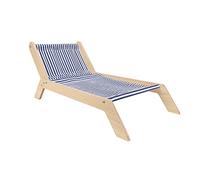 Hamaca para Gatos Cama para Gatos con Marco de Madera, Rascador de Sisal, Columpio Cama Elevada para Gatitos, Evita Sacudidas, para Todas Las Estaciones (Sillón de Playa)