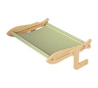 Hamaca para gatos, cama transpirable para gatos, diseño de madera resistente montado en el lateral, muebles cómodos para alféizar de ventana, mesita de noche, balcón, patio, 17.7 x 13.7 x 7.1 pulgadas
