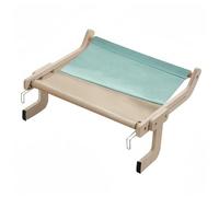 Hamaca para gatos con ventana para mascotas, hamaca colgante para gatos con balcón desmontable, soporte de madera, cama abatible interior, nido para mascotas (A-A1)
