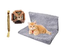 Hamaca para gatos, de metal de franela, cómoda hamaca para perro, ligera, estable y desmontable, diseño cómodo, lavable, suave, para jaula, gatito, cachorro, perro pequeño