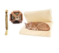 Hamaca para gatos, de metal de franela, cómoda hamaca para perro, ligera, estable y desmontable, diseño cómodo, lavable, suave, para jaula, gatito, cachorro, perro pequeño