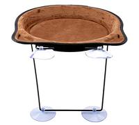 Hamaca para gatos montada en la ventana con ventosa, ahorro de espacio, nido colgante, asiento de descanso para casa de mascotas, hamaca para alféizar de ventana (café) (color: café)