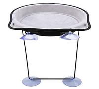 Hamaca para gatos montada en la ventana con ventosa, ahorro de espacio, nido colgante, asiento de descanso para mascotas, casa de mascotas, hamaca para alféizar de ventana (café) (color: gris)