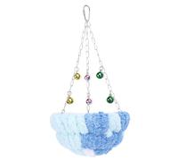 Hamaca para Hámster, Azul, Invierno, Cálido, Túnel de Felpa, Cama Colgante, Suspensión, Nido para Pájaros, Nido para Cría de Loros, Casa para Animales Pequeños, Loros, Pinzones
