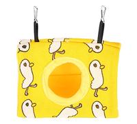 Hamaca para loros, cama colgante para aves de compañía, columpio cálido de franela con orificio de acceso, casa cueva triangular colgante para aves pequeñas y mascotas, incluye dos (pato+fondo