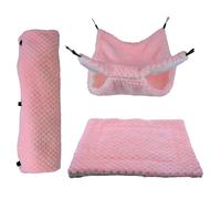 Hamaca para mascotas - cómodo refugio colgante cama para mascotas con soporte estable, tumbona lista para invierno, accesorio de jaula con tejido acolchado transpirable, retiro de