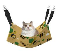 Hamaca para mascotas con estampado de abejas de aspecto extraño, hamaca para dormir para gatos, conejos, hurones, cachorros, animales pequeños