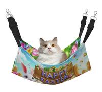 Hamaca para mascotas con estampado de conejo de Pascua y huevos, hamaca para dormir para gatos, conejos, hurones, cachorros, animales pequeños